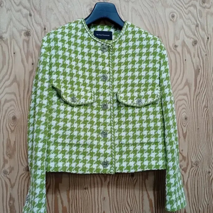 [BUNJANG] The Izzat Collection Green Tweed Jacket M / 더아이잗컬렉션 그린 트위드 자켓 M
