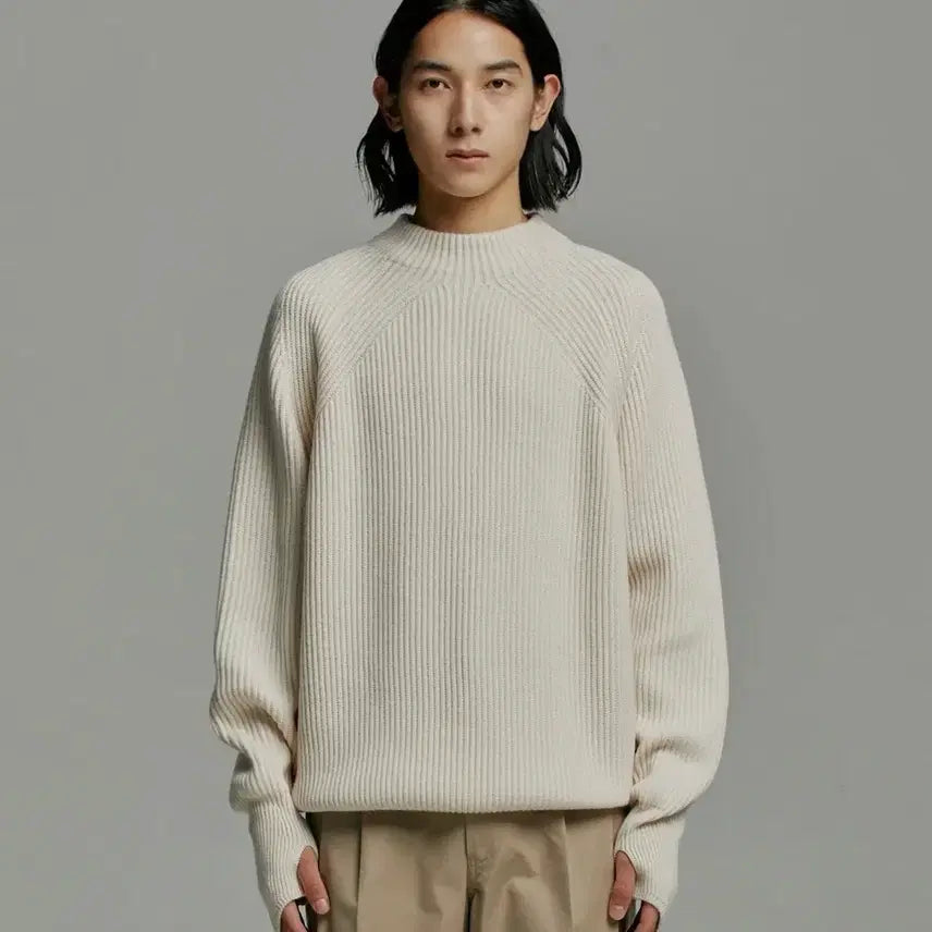 [BUNJANG] Another Office Fisherman Knit Eggshell Size 3 / 어나더오피스 피셔맨니트 (에그쉘 3)