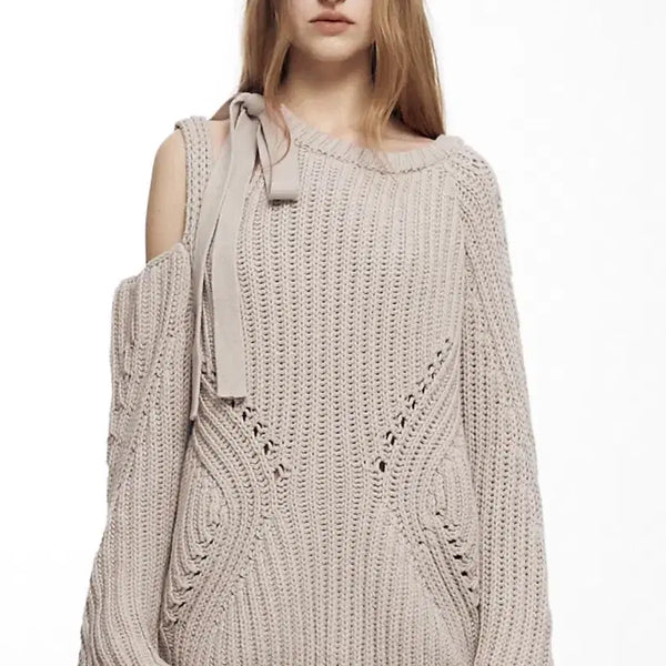 [BUNJANG] Naked Slit Tiny Knit Dress / 나체 슬릿타이니트