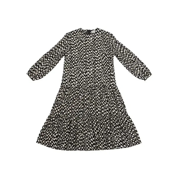 [BUNJANG] Women's Black Ivory Dot Balloon Dress / 여성F/ 블랙 아이보리 도트 벌룬원피스 25-12