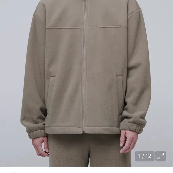 [BUNJANG] Musinsa Standard Fleece Zip-up Jacket / 무신사 스탠다드 플리스 집업 자켓 더스티베이지