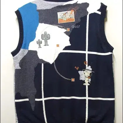 [BUNJANG] RLYEON & SCOTT Golf Padded Vest Jacket / 라일앤스콧 골프 폴리패딩 울캐시미어 방풍 베스트자켓 택95