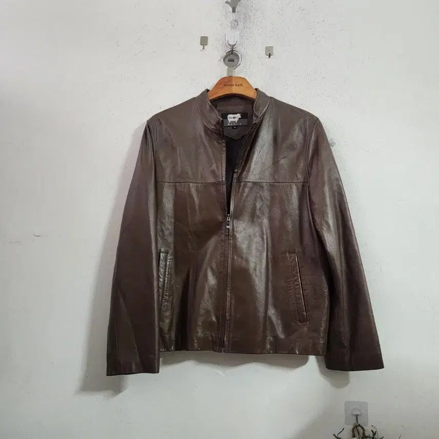 [BUNJANG] Men's Vintage Brown Leather Jacket / 남자빈티지가죽 자켓 브라운