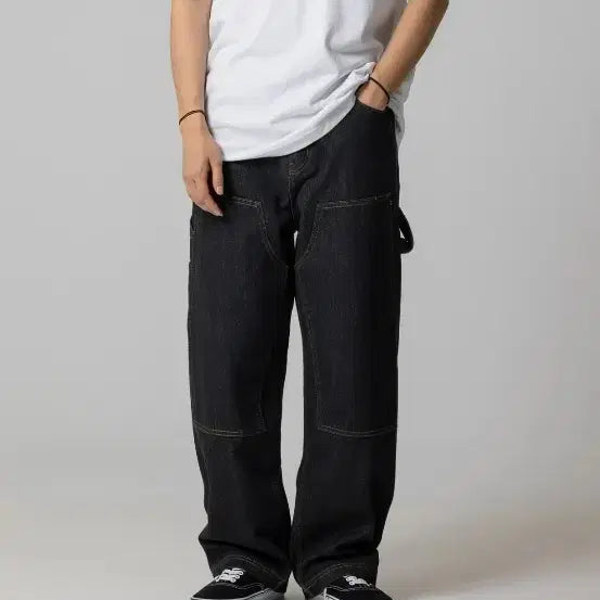 [BUNJANG] Dickies Double Knee Carpenter Pants Black / 디키즈 더블니 카펜터