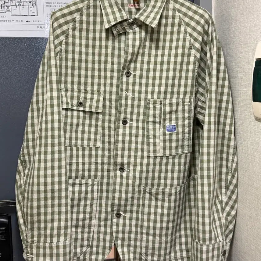 [BUNJANG] Kapital Cactus Coverall Jacket Green Check / [4] 캐피탈 칵투스 커버올 자켓 그린체크