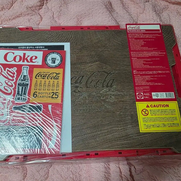 [BUNJANG] Coca-Cola Red Folding Box (Collapsible) / 코카콜라 캠핑 폴딩박스 레드 (접이식)