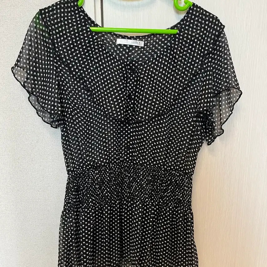 [BUNJANG] Vintage See-through Dot Blouse / 빈티지 시스루 도트 블라우스