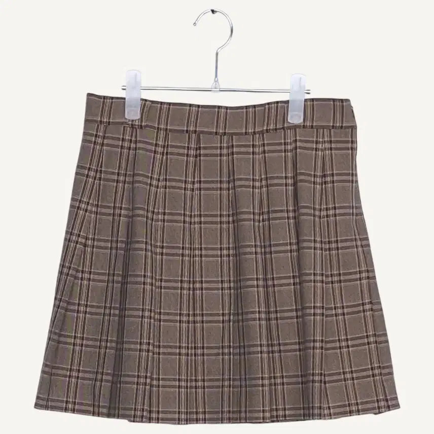 [BUNJANG] Your Name Here Brown Check Mini Skirt / [가격인하]  유어네임히얼 YOUR NAME HERE 브라운 체크 미니 치마_A1004