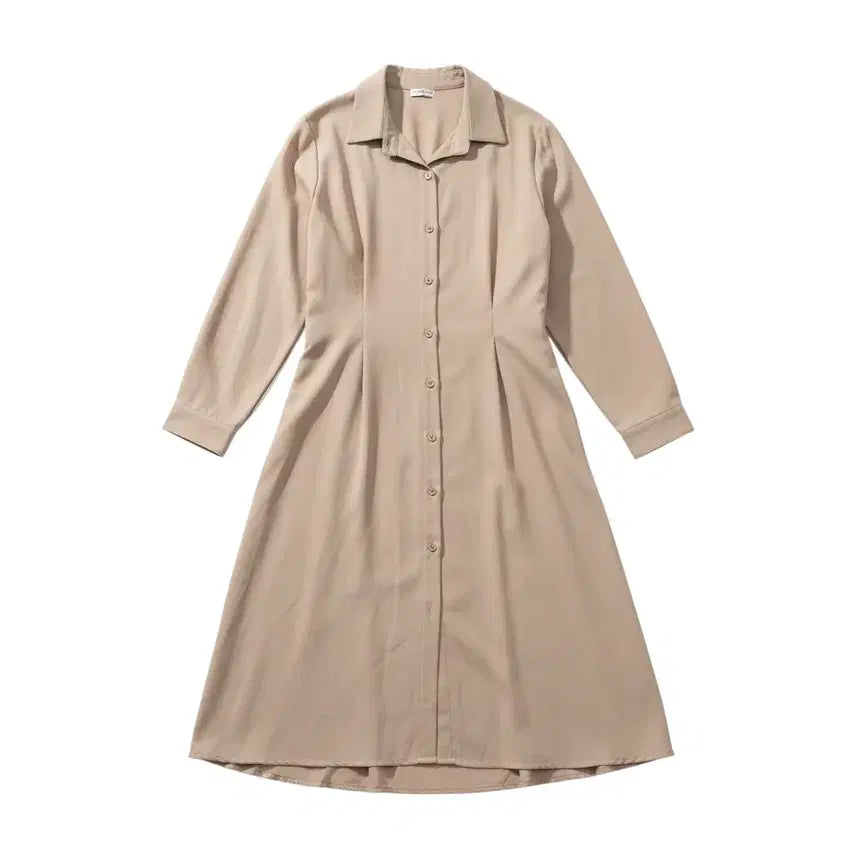 [BUNJANG] F/Gee Belted Shirt Dress Beige / 여성F/ gee 베이지 벨티드 셔츠원피스 25-17