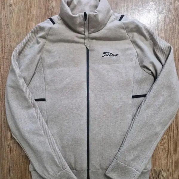 [BUNJANG] Titleist Golf Zip-Up Knit Jacket Beige M / 타이틀리스트 골프 집업 니트 베이지 M 남성골프패딩자켓 골프방풍니트정품