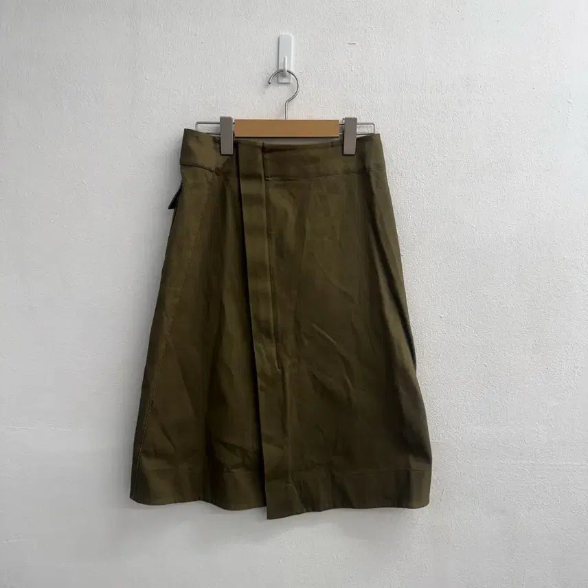 [BUNJANG] Time Wrap Skirt Khaki / 한섬 타임(time) 카키 랩 스커트 64-94