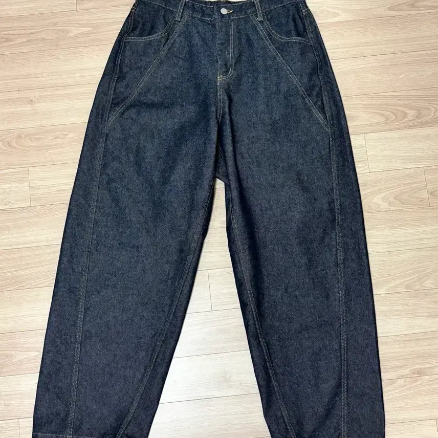 [BUNJANG] Helm Raw Denim Wide Pants / 헬름 생지데님 와이드팬츠
