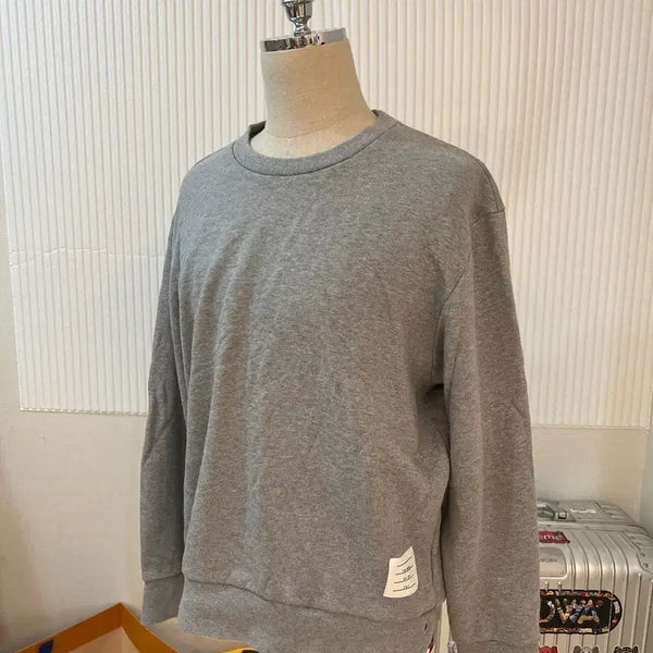 [BUNJANG] Thom Browne Sweatshirt Grey Herringbone Pattern / 톰브라운 맨투맨 그레이