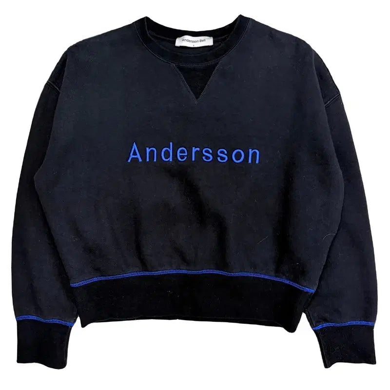 [BUNJANG] ANDERSSON BELL Contrast Embroidery Sweatshirt S / ANDERSSON BELL 콘트라스트 엠보더리 스웻셔츠 S