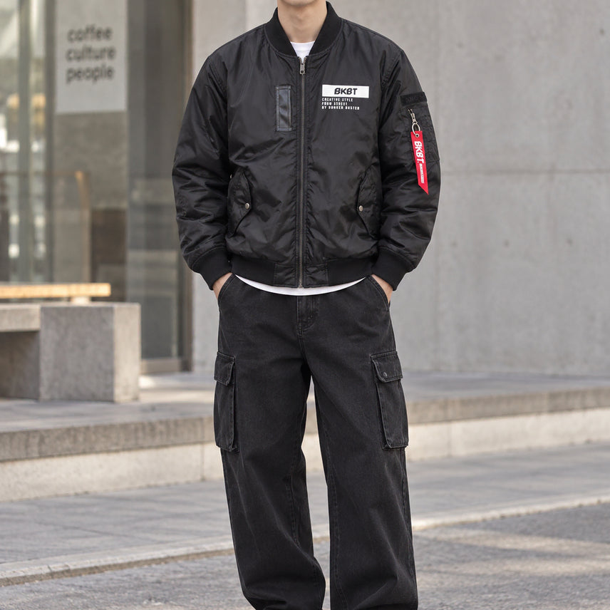 [BUNJANG] BKBT Black Duck Down MA-1 Bomber Jacket (Size 105) / BKBT 블랙 오리털 MA-1 패딩 105(착샷O)/호구제샵