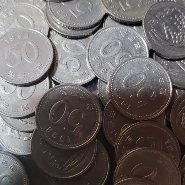 [BUNJANG] 1998 50 Won Coin Bundle Set (50 pcs) / 동전 사용제 1998년  50원  50개 일괄