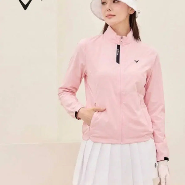 [BUNJANG] Callaway Backline Lettering Women's Golf Windbreaker S / [Callaway]캘러웨이 백라인 레터링 여성 골프 바람막이 S