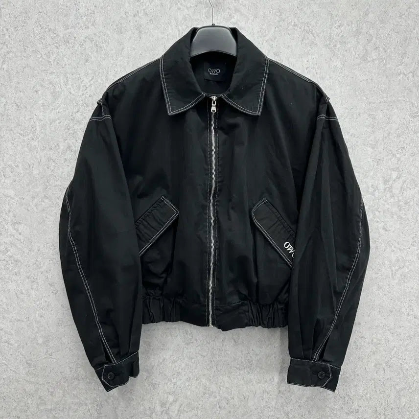 [BUNJANG] Stitch Point Oversized Blouson Jacket / FREE 스티치 포인트 여자 오버핏 블루종 자켓