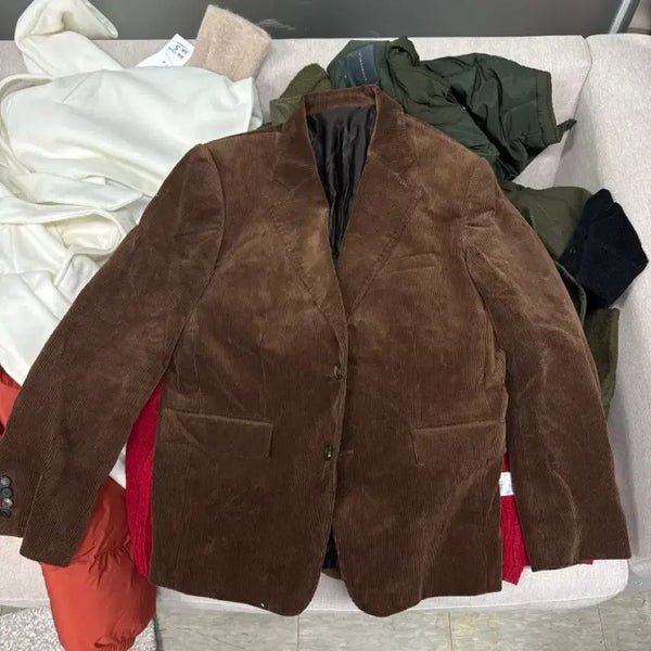 [BUNJANG] Moonseon Corduroy Jacket Brown L / 문선 코듀로이 자켓 브라운 L