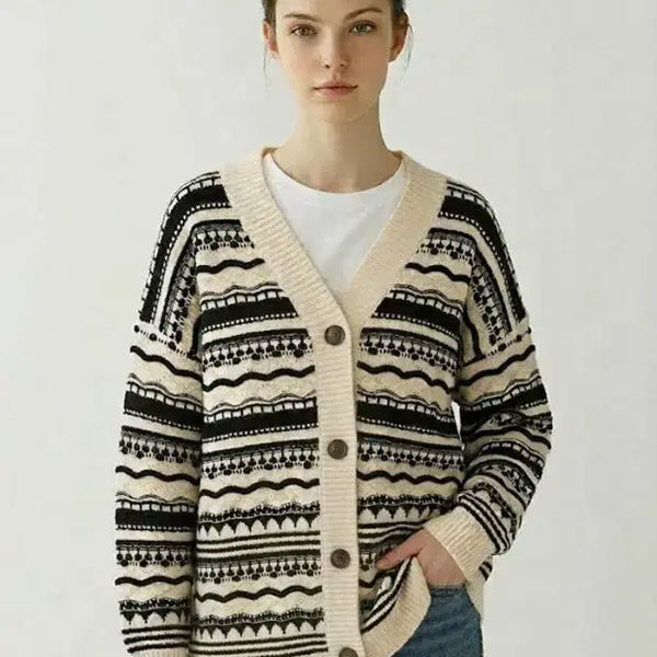 [BUNJANG] Balenciaga Pattern Knit Cardigan / 24 발렌시아 패턴 니트 가디건 F