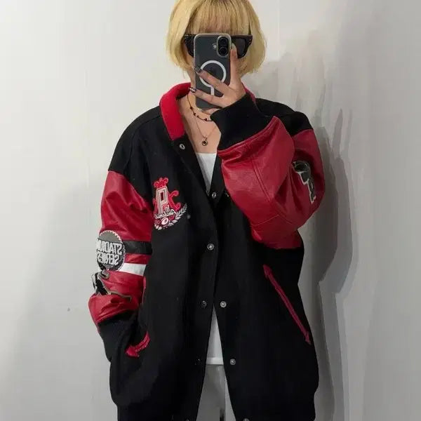 [BUNJANG] Academix 00s Old School Stadium Varsity Jacket XXL / XXL 00s 아카데믹스 올드스쿨 스테디엄 디비전 바시티 자켓