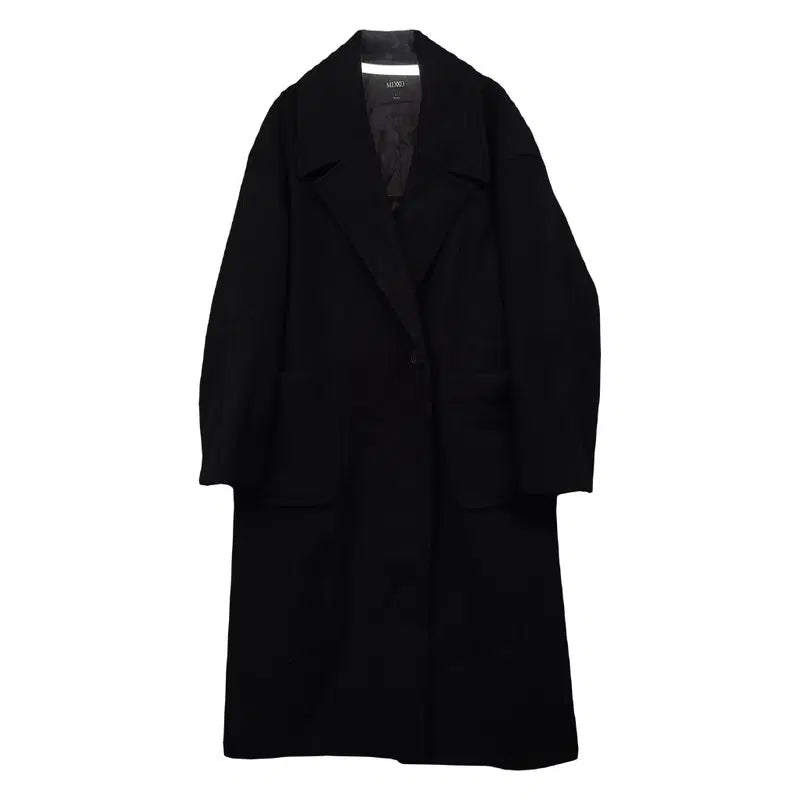 [BUNJANG] MIXXO Black Single Tailored Long Coat / 미쏘 블랙 싱글 테일러드 롱코트 77