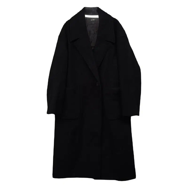 [BUNJANG] MIXXO Black Single Tailored Long Coat / 미쏘 블랙 싱글 테일러드 롱코트 77