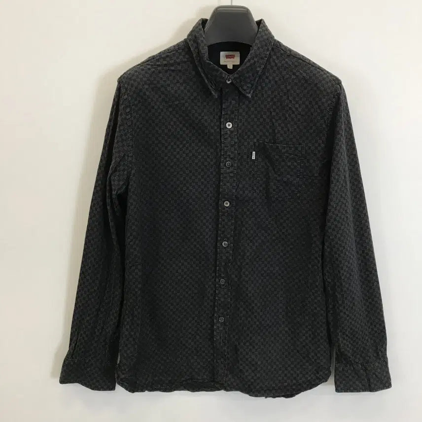 [BUNJANG] Levi's Checkerboard Pattern Black Cotton Shirt L / 리바이스 체커보드패턴 블랙 셔츠 [L]
