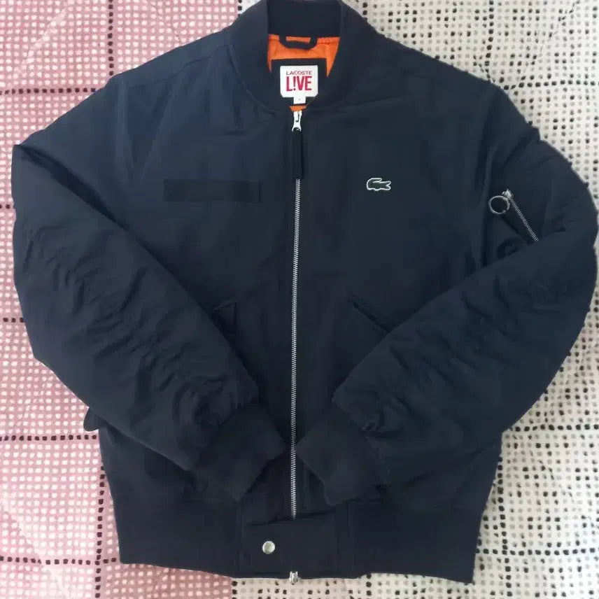 [BUNJANG] Lacoste Poly Blouson Bomber Jacket Navy Size 95 / 라코스테 폴리 블루종 항공점퍼 95 !!