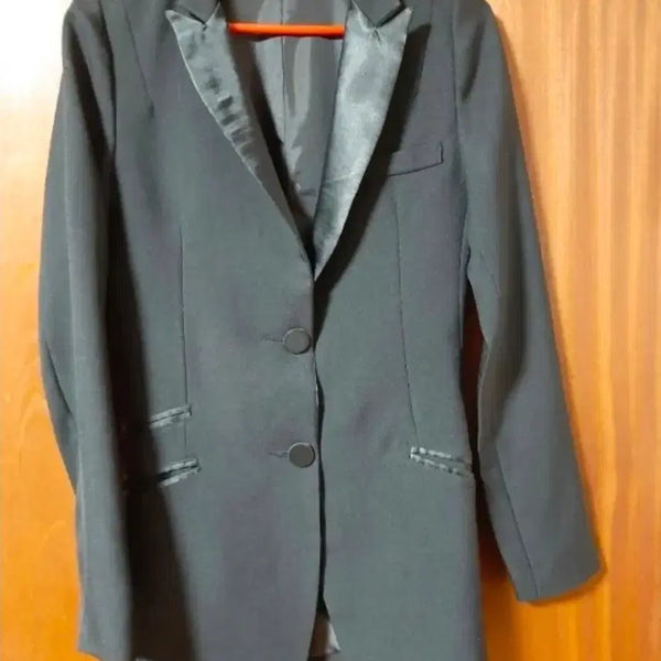 [BUNJANG] Black Formal Long Jacket / 블랙 정장 롱자켓/연주회/결혼식 자켓 (55)