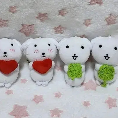 [BUNJANG] Ganadi Doll Keychain Set (Heart/Clover) 4 Pieces Bundle Set / 가나디 인형 키링 4개 세트 (하트/클로버)  일괄