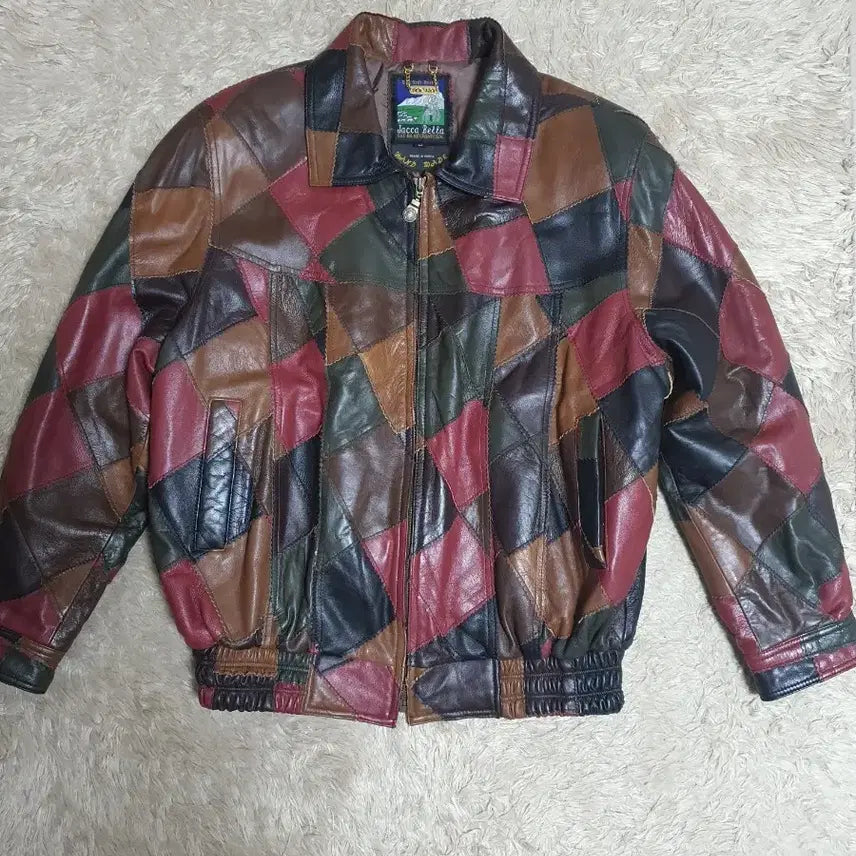 [BUNJANG] Vintage Handmade Lambskin Leather Jacket / 빈티지 수제 양가죽 자켓