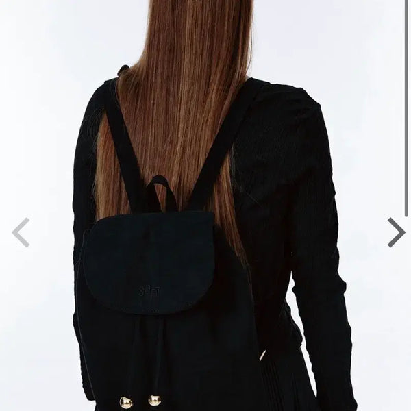 [BUNJANG] Soft Seoul Chamude Gold Ball Backpack Black / 소프트서울 블랙 백팩