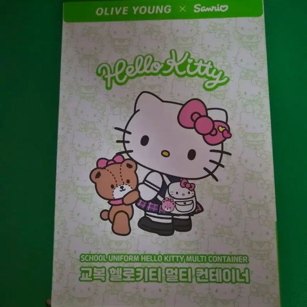 [BUNJANG] Sanrio Hello Kitty School Uniform Multi Container Olive Young Exclusive / (최저가/미개봉) 산리오 올리브영 헬로키티 교복 멀티컨테이너 9월 올리브키트