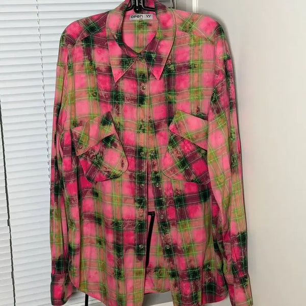 [BUNJANG] open ywy Oversized Checkered Shirt / 오픈와이와이 open Yy 오버핏 체크 셔츠