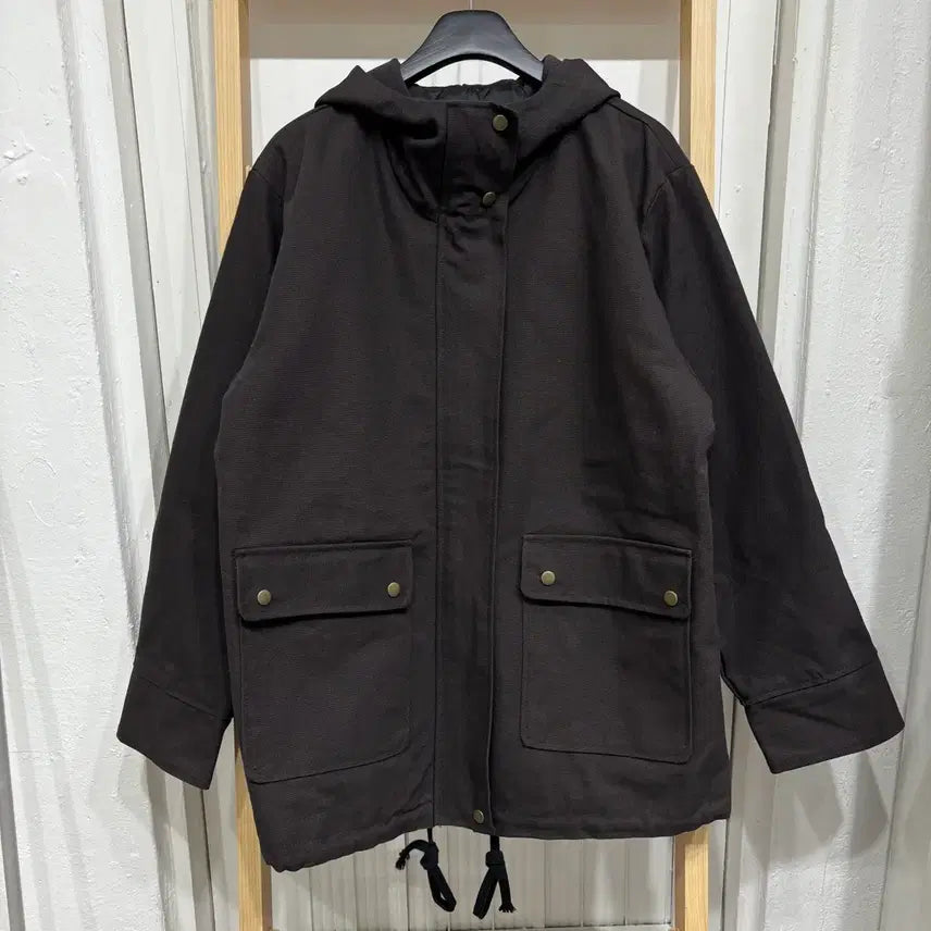 [BUNJANG] Hooded Work Jacket with Quilted Lining / [새상품] 후드 야상 누빔점퍼 워크자켓