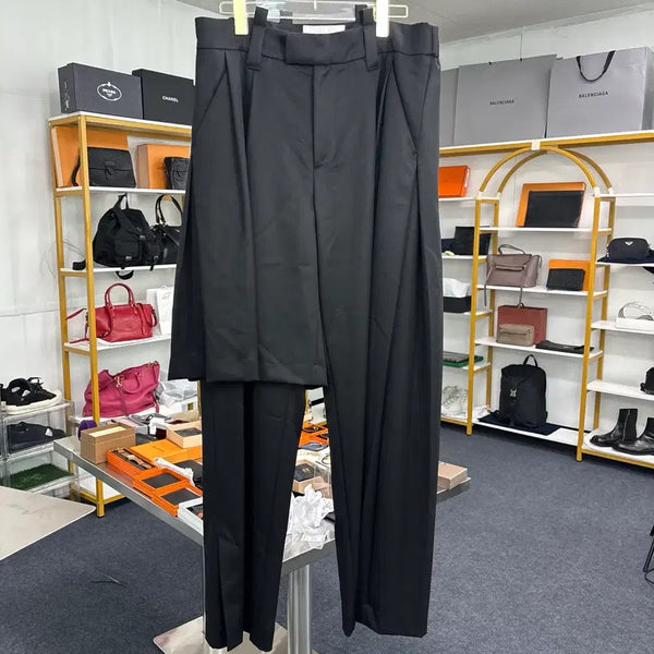 [BUNJANG] Amul Asymmetrical Layered Pants - Size 2 / (새상품급,정품)애뮬 비대칭 레이어드 팬츠 슬랙스/2