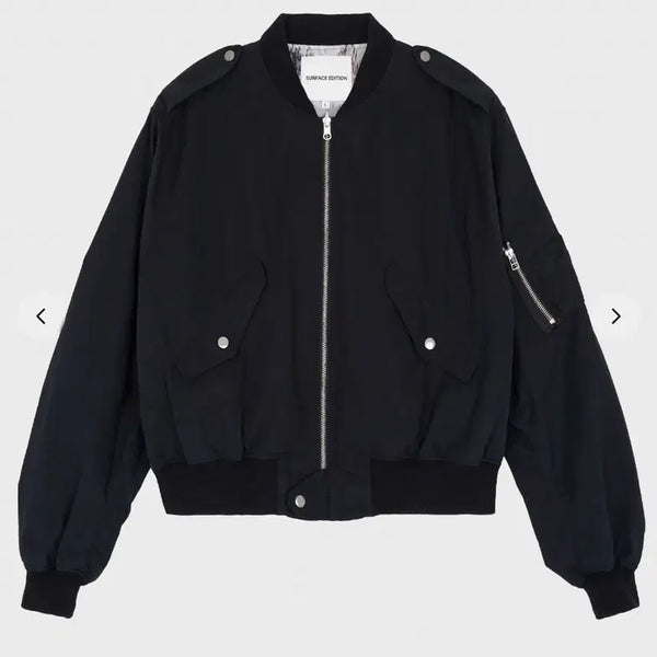 [BUNJANG] Surface Edition L2B Bomber Jacket Black L / 서피스에디션 L2B 봄버 자켓 블랙 L사이즈