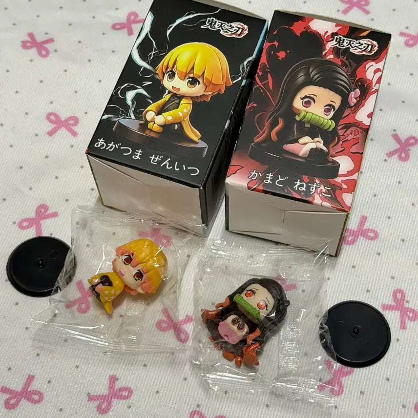 [BUNJANG] Demon Slayer Zenitsu & Nezuko Mini Figures Bundle Set / 일괄 귀멸의 칼날 젠이츠 네즈코 피규어 미니피규어