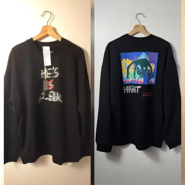 [BUNJANG] HABIT Graphic Sweatshirt L / HABIT 그래픽 맨투맨 L