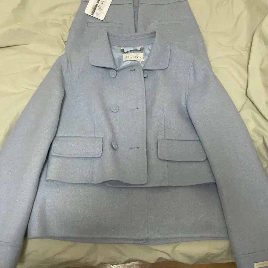 [BUNJANG] It's Mine Two-Piece Set (Jacket + Long Skirt) / [택있는 새상품/착용샷 참고]잇미샤 최고급소재 투피스 (자켓+롱스커트) 셋업