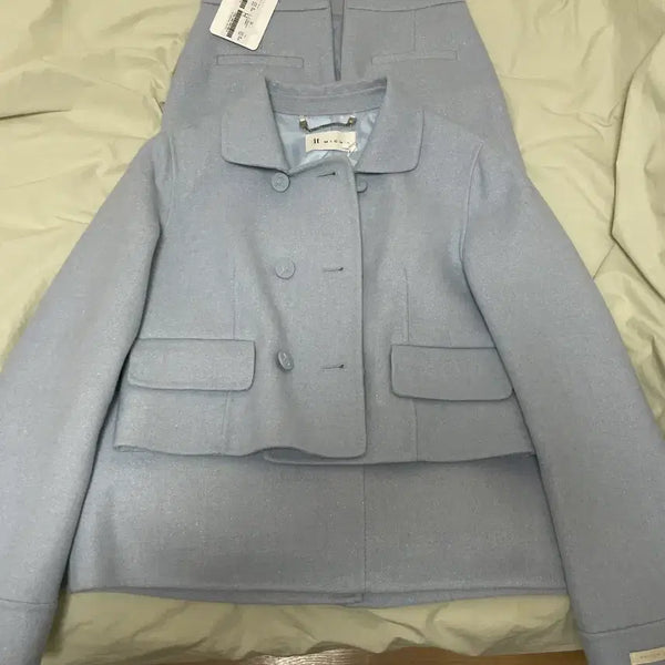 [BUNJANG] It's Mine Two-Piece Set (Jacket + Long Skirt) / [택있는 새상품/착용샷 참고]잇미샤 최고급소재 투피스 (자켓+롱스커트) 셋업