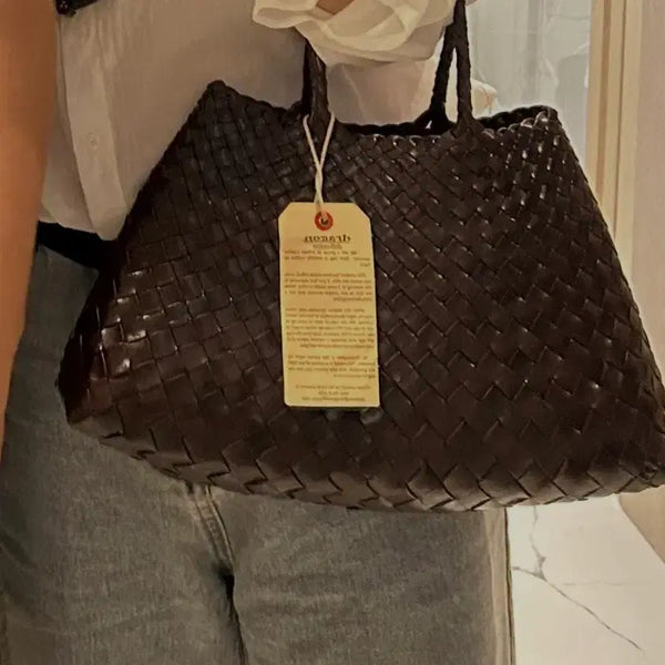 [BUNJANG] Dragon Diffusion Santa Croce Small Dark Brown Tote Bag / 드래곤디퓨전 산타크로체 스몰 다크브라운