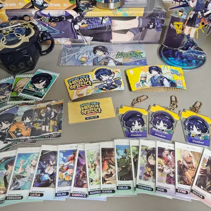 [BUNJANG] Genshin Impact Mega Coffee Merchandise Bundle Set / 원신 메가커피 굿즈 일괄 판매합니다.