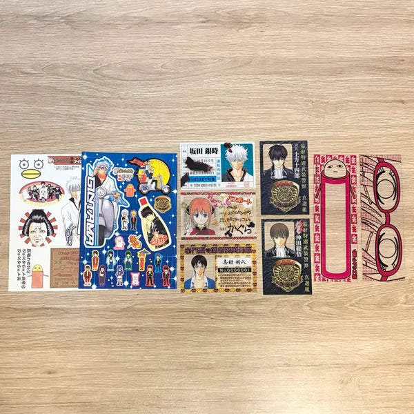 [BUNJANG] Gintama Character ID Set Bundle / 일괄 은혼 긴토키 면허 카구라 여권 신파치 친위대증 히지카타 소고 경찰증 팬북 특전 스티커