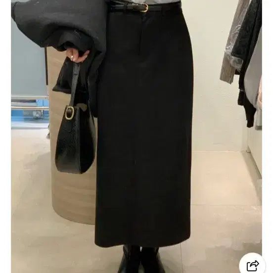 [BUNJANG] Fleece Lined Long Skirt / 기모 롱 스커트