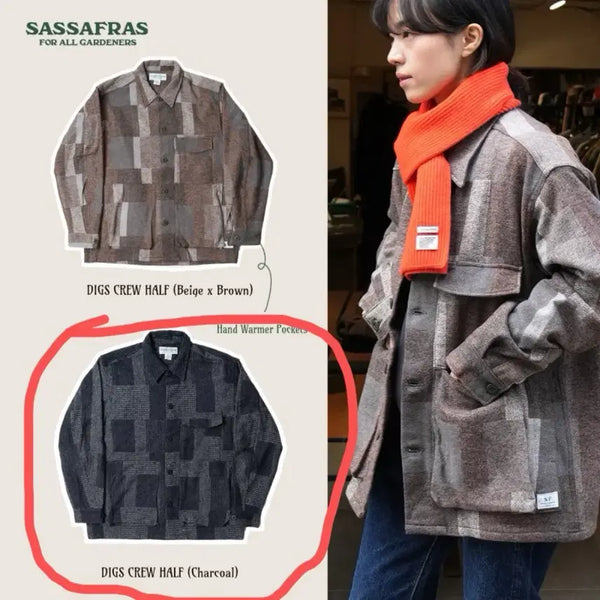 [BUNJANG] Sassafras Digs Crew Half Jacket / 사사프라스 디그스 크루 하프 자켓