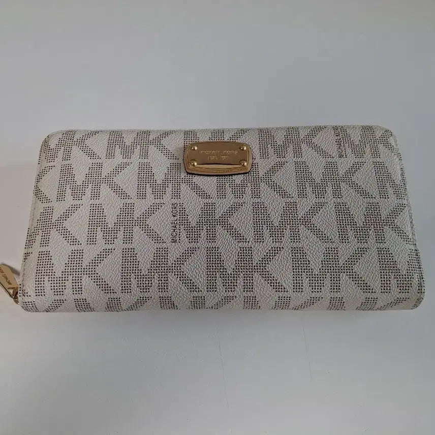 [BUNJANG] Michael Kors White MK Logo Long Wallet / 마이클코어스 화이트 MK 로고 장지갑 팝니다