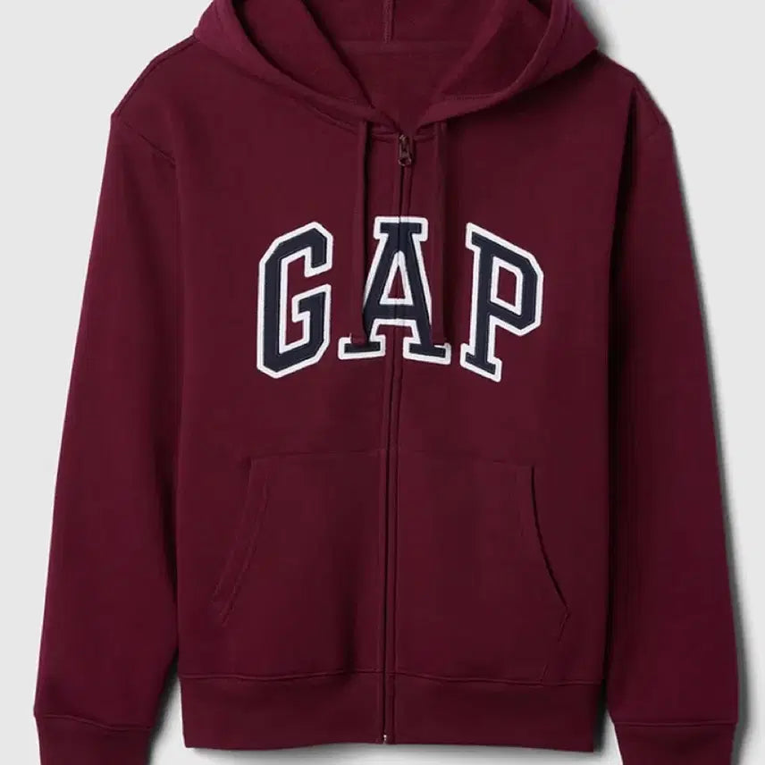 [BUNJANG] Gap Burgundy Hooded Zip-Up / 갭 gap 후드집업 버건디