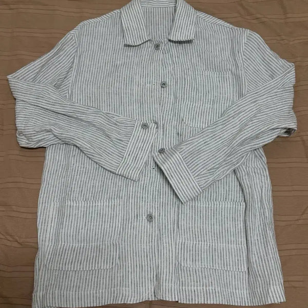 [BUNJANG] Nothing Written Stripe Linen Jacket / 낫띵리튼 스트라이프 린넨 자켓